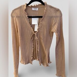 Workshop Republic Clothing Light Taupe Cardigan